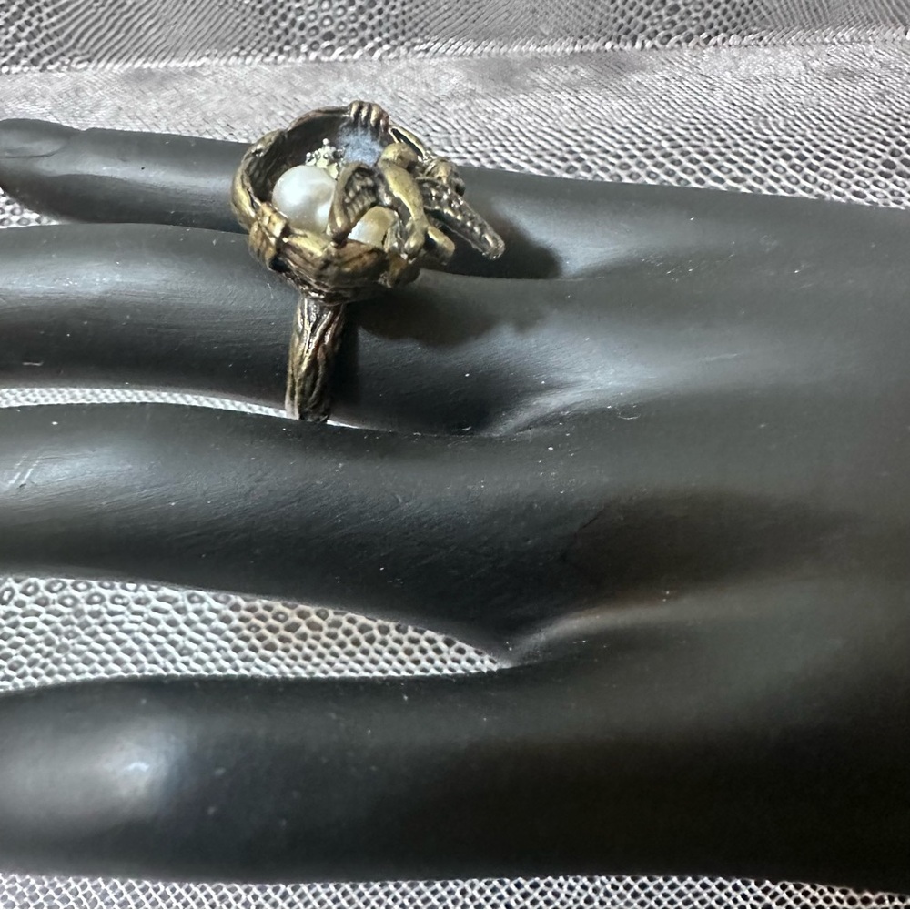 Vintage birds nest ring size 5 - Picture 4 of 7